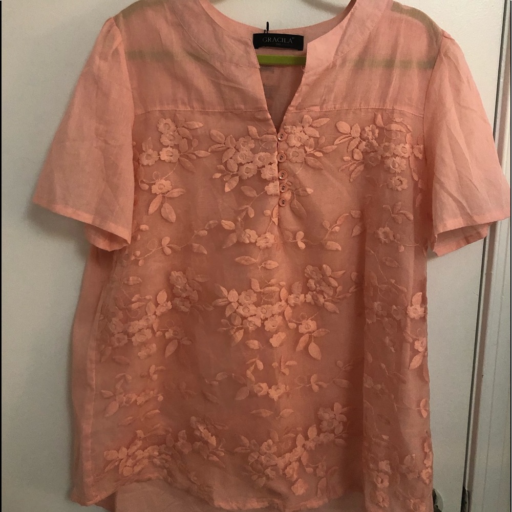 Light coral blouse